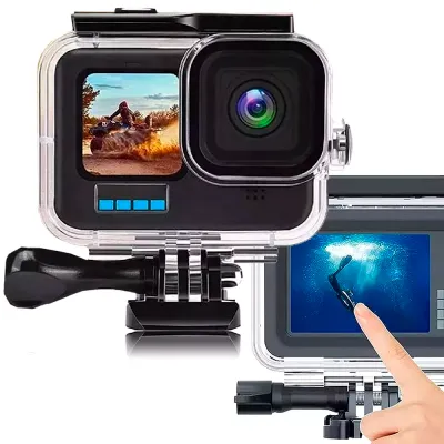 Dotykowa Obudowa Wodoszczelna Wodoodporna 50m do Gopro 13 12 11 10 9 Black