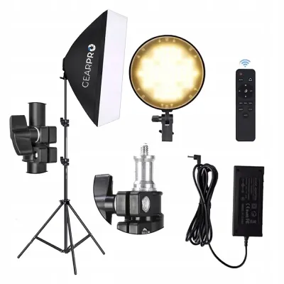 Lampa LED Softbox 50x70cm Zestaw Oświetlenie Panel z Pilotem 500W Statyw 2m