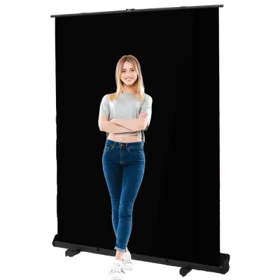 Tło Fotograficzne Czarne Typu Roll Up 2x2m