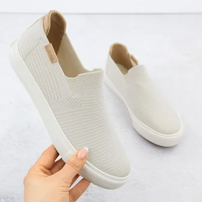 Tenisówki tekstylne slip on beżowe Big Star RR274721