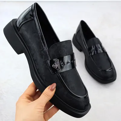 Półbuty damskie lordsy czarne Potocki SZ12650