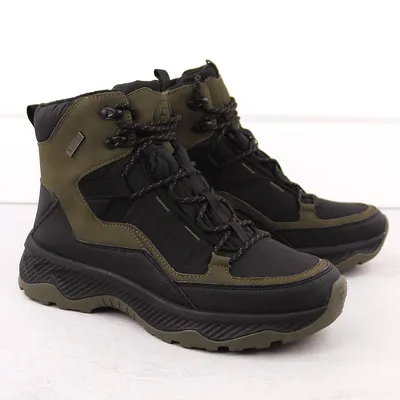 Wodoodporne buty męskie trekkingowe ocieplane khaki Filippo MTR6654