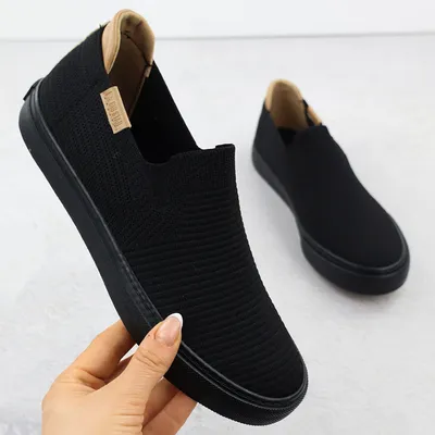 Tenisówki tekstylne slip on czarne Big Star RR274716