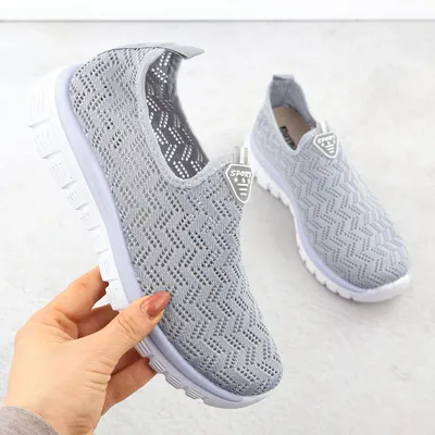 Półbuty sportowe damskie ażurowe slip on szare Artiker 56C1016