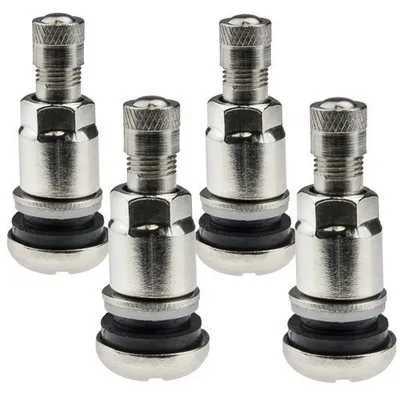 Zawór do felg chromowany x1 series (skręcany, metalowy ms525al) - 4 szt - CARBONADO