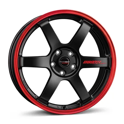 Felgi BORBET db8gt2 5x114.3 8.5x19 et35 black matt rim red