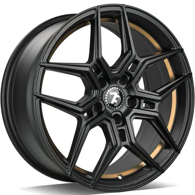 Felgi SEVENTY9 sv-b 5x112 8x18 et35 black matt gold inner lip