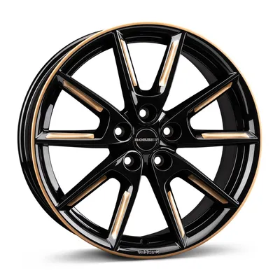 Felgi BORBET lx 5x112 8x19 et44 black glossy gold spoke rim