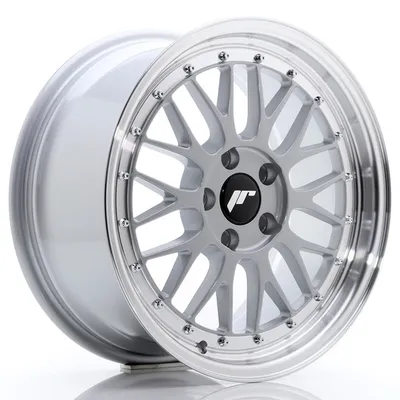 Jr wheels jr23 17x8 et35 5x100 hyper silver w/machined lip