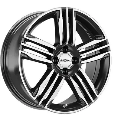 Felgi RONAL r57 4x100 7.5x18 et44 black front diamond cut