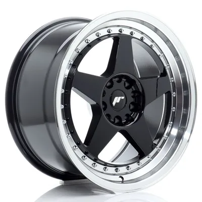 Felgi JAPAN RACING jr6 18x9.5 et22 5x114.3/120 gloss black w/machined lip