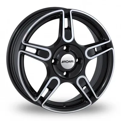 Felgi RONAL r52 4x98 5.5x15 et32 black front diamond cut