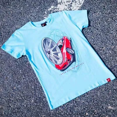 Jr men's t-shirt jr-11 car turquoise size s