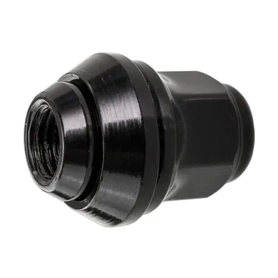 Czarne nakrętki do oryginalnych felg aluminiowych ford - m12x1,5 - (stożkowa ruchoma podkładka) - CARBONADO