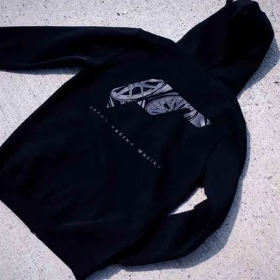 Jr unisex zip hoodie logo black size s
