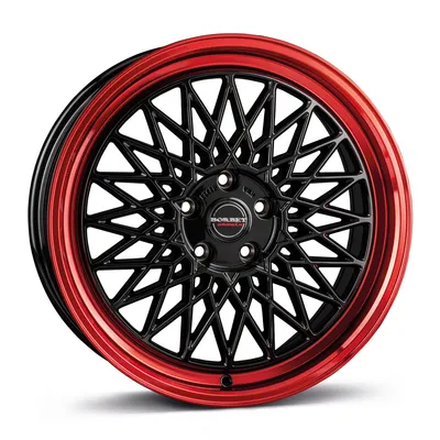 Felgi BORBET b 5x112 8x17 et35 black rim red