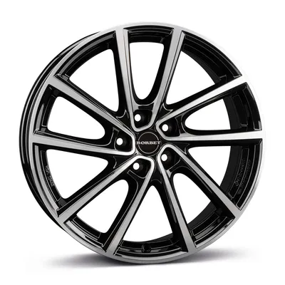 Felgi BORBET v 5x108 7x19 et38 black polished glossy