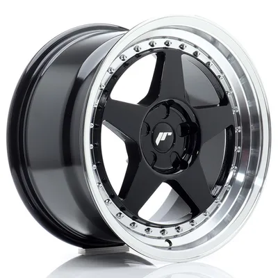 Felgi JAPAN RACING jr6 17x9 et20-35 5h blank gloss black w/machined lip