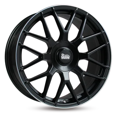 Felgi MAM gt1 5x120 10x22 et40 matt black lip polish