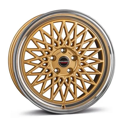 Felgi BORBET b 4x100 7x17 et25 gold rim polished