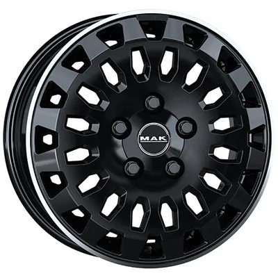 Felgi MAK overland 5x118 7x17 et62 gloss black mirror ring