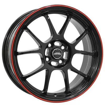 Felgi INTER ACTION phoenix 4x98 6.5x15 et35 gloss black red