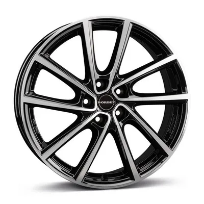 Felgi BORBET v 5x108 7x19 et47.5 black polished glossy
