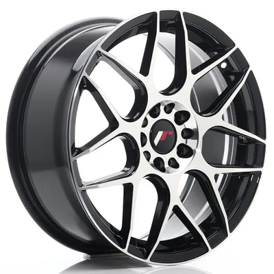 Felgi JAPAN RACING jr18 18x7.5 et40 5x112/114 black machined face