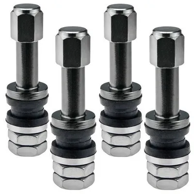 Zawór do felg antracyt x2 series grey edition (skręcany, aluminiowy tr48e) - 4 szt - CARBONADO
