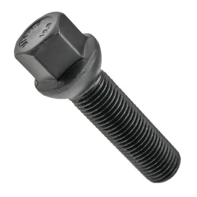 Czarna śruba do felg m14x1.50 45 mm - klucz 17. kula