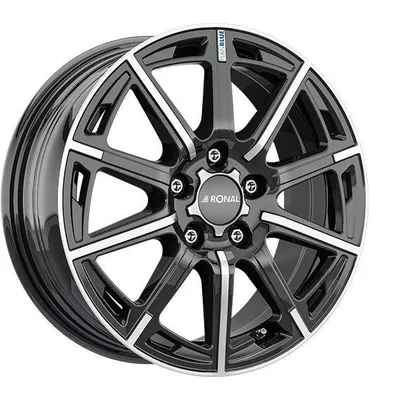 Felgi RONAL r60 5x114.3 6.5x16 et40 jetblack front diamond cut