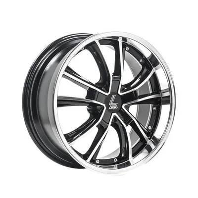 Felgi LENSO es7 5x120 7.5x18 et45 black polished mirror lip