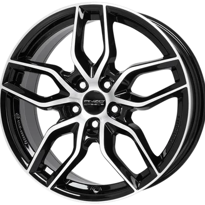 Felgi ANZIO spark 5x112 6.5x16 et50 diamond black front polished