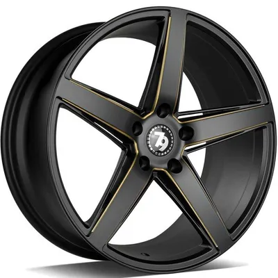 Felgi SEVENTY9 sv-n 5x120 8x18 et30 black matt milled gold