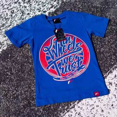 Jr women's t-shirt trust blue size l