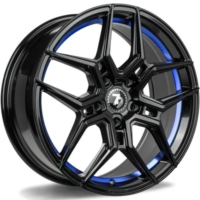 Felgi SEVENTY9 sv-b 5x120 8.5x20 et35 black glossy blue inner lip