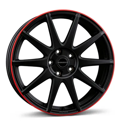 Felgi BORBET gtx 5x114.3 8x19 et50 black matt rim red