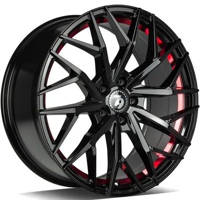 Felgi SEVENTY9 sv-c 5x112 8.5x19 et30 black glossy red inner lip