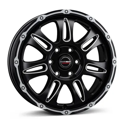 Felgi BORBET cw8 5x118 8x18 et50 black rim window polished matt