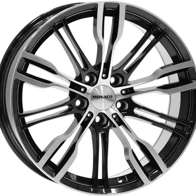 Felgi monaco gp8 5x120 8x19 et32 gloss black polished