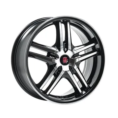 Felgi axe ex5 5x112 7.5x17 et35 black polished lip