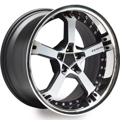 Felgi KESKIN kt10 5x100 9.5x18 et25 black front lip polish