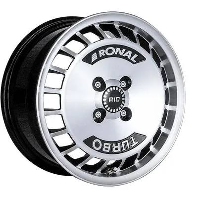Felgi RONAL r10 4x108 7x15 et28 black front diamond cut