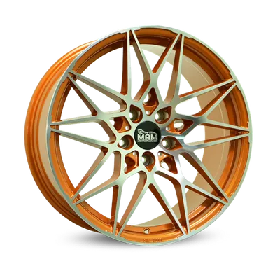 Felgi MAM b2 5x120 8.5x20 et35 acid orange front polish