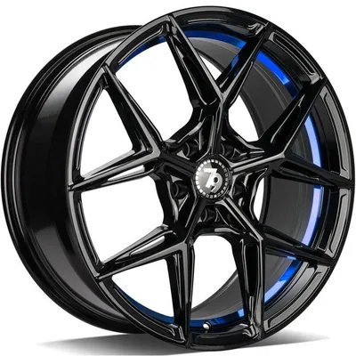 Felgi SEVENTY9 scf-b 5x120 9x18 et35 black glossy blue inner lip