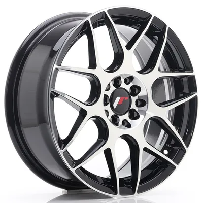 Jr wheels jr18 17x7 et40 5x100/114 gloss black machined