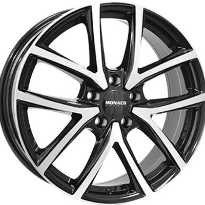 Felgi MONACO WHEELS cl2 5x112 7x17 et35 gloss black polished