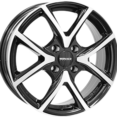 Felgi MONACO WHEELS cl2 4x108 6.5x16 et25 gloss black polished