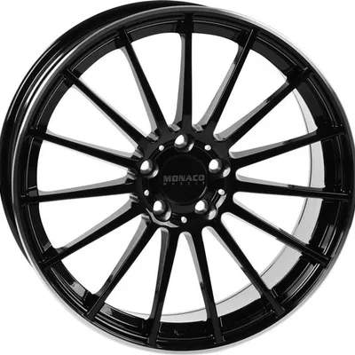 Felgi monaco mc1 5x112 8.5x20 et35 gloss black polished lip