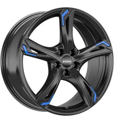 Felgi RONAL r62 blue 5x114.3 8x19 et40 jetblack